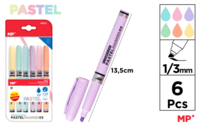MARCADOR PASTEL 6UDS PACK AHORRO
