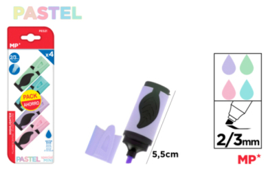 MARCADOR PASTEL MINI 4UDS PACK AHORRO