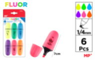 MARCADOR FLUORESCENTE MINI 6 UDS