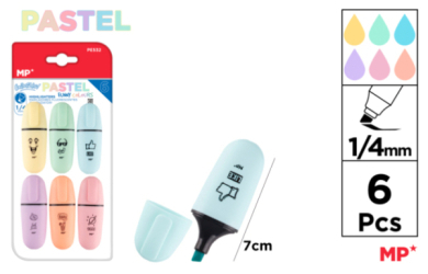 MARCADOR PASTEL MINI 6 UDS