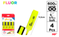 MARCADOR YELLOW FLUOR PACK 4UDS