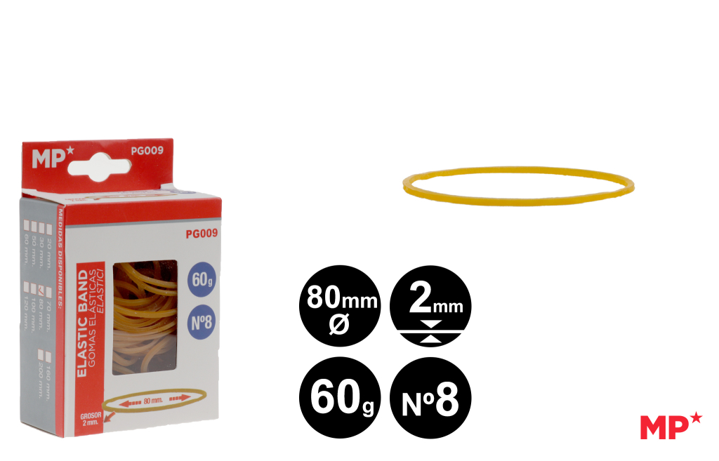 GOMAS ELASTICAS 60G 80X2MM