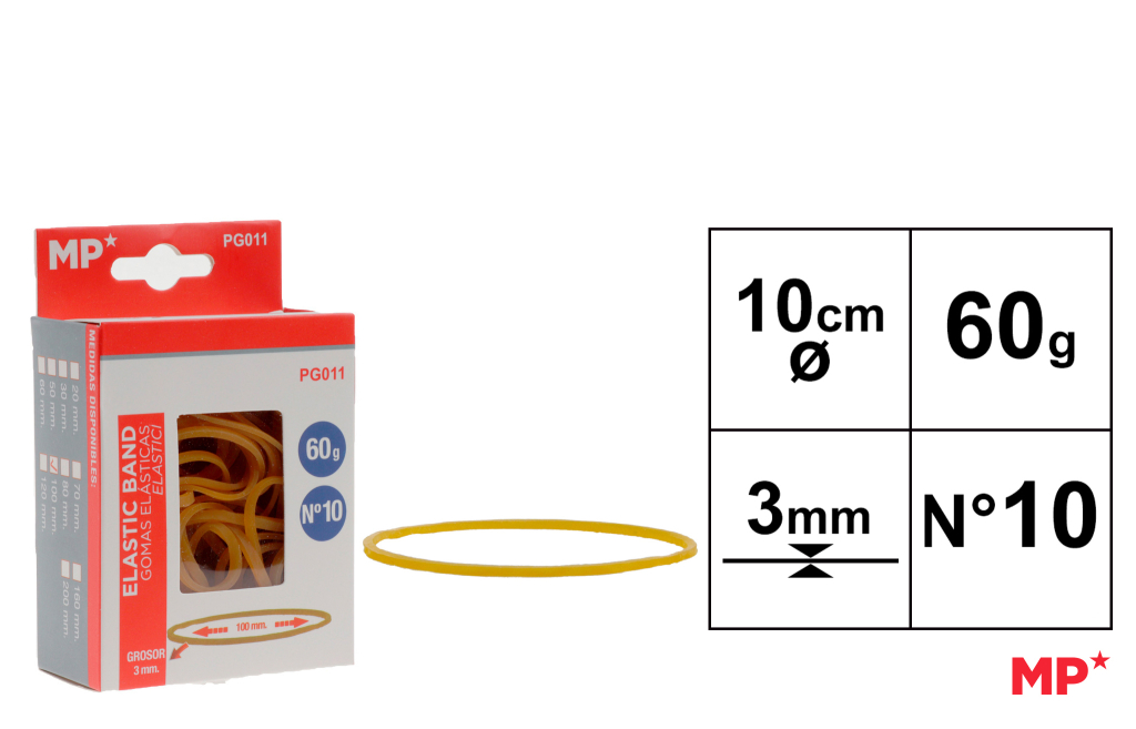 GOMAS ELASTICAS 60G 100X3MM