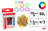 GOMAS ELASTICAS COLOR FLUORESCENTE 60G