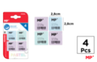 GOMA DE BORRAR PASTEL 28X28X12MM 4UDS