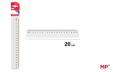 REGLA DE PLASTICO 20CM