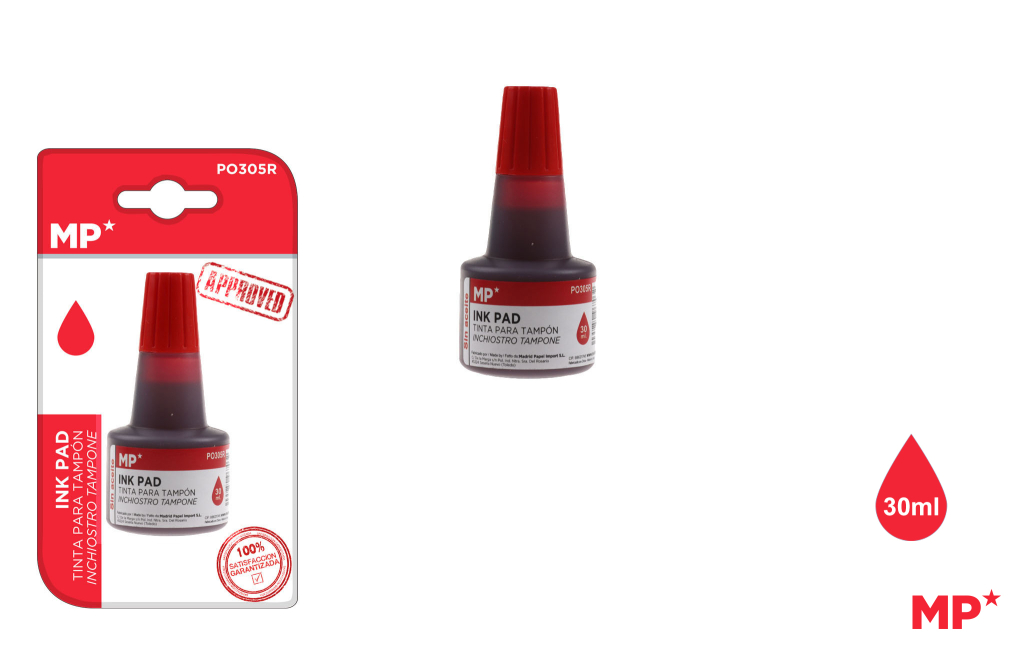 TINTA TAMPON 30ML ROJO
