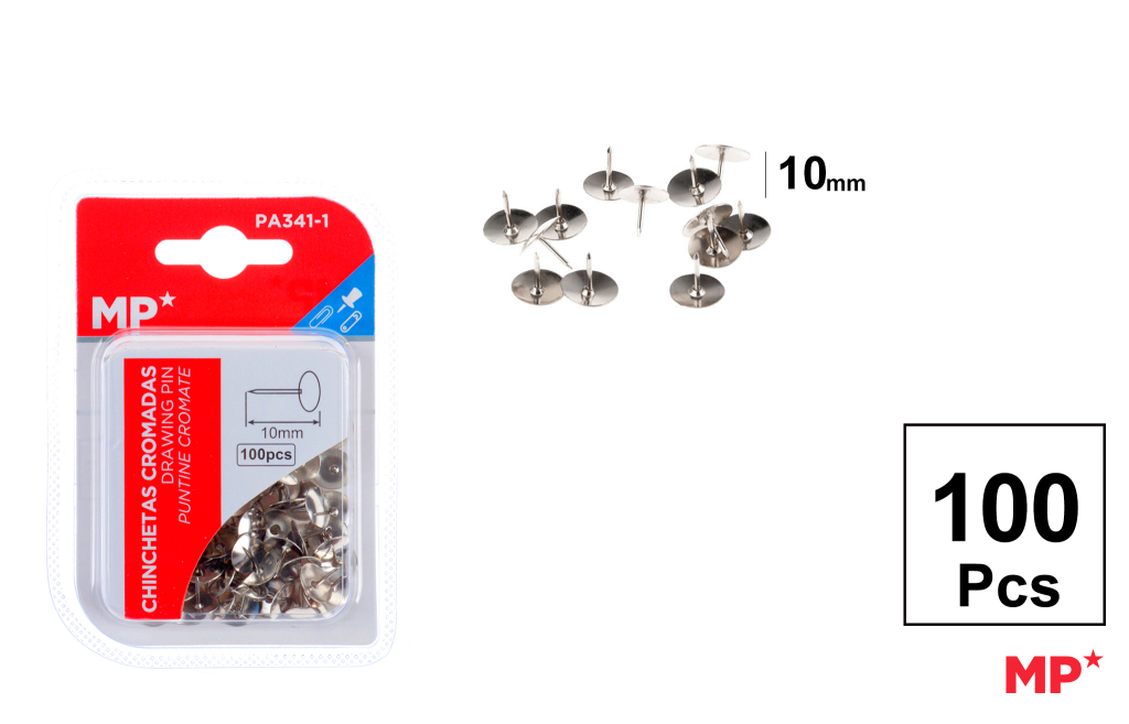 CHINCHETA CROMADA 10MM 100U