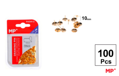CHINCHETAS DORADAS 10MM 100 UDS