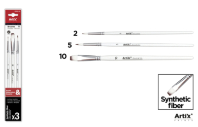 PINCELES SINTETICO 3UDS -2 -5 -10