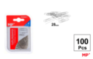 CLIPS CROMADOS 28 MM 100 UDS