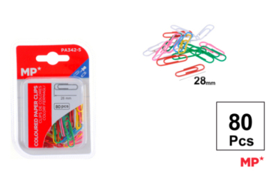 CLIPS DE COLORES 28MM 80 UDS