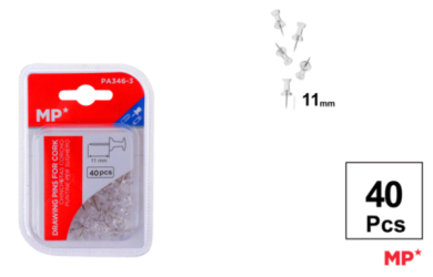 CHINCHETA DE CABEZA TRANSLUCIDA 11MM 40UDS