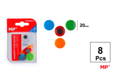 IMAN PIZARRA DE COLORES 20MM 8 UDS