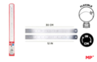 REGLA METÁLICA DE ACERO INOXIDABLE 30CM