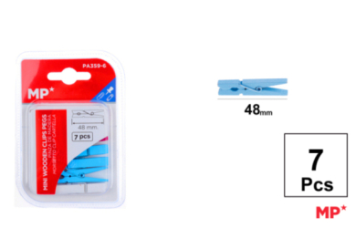 PINZA MADERA DE COLORES 48MM 7U