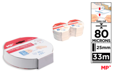 CINTA ADHESIVA DOBLE CARA 80MICRAS 25MM*33MT
