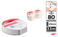 CINTA ADHESIVA DOBLE CARA 80MICRAS 25MM*33MT