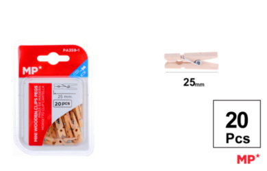 PINZA MADERA 25MM 20U