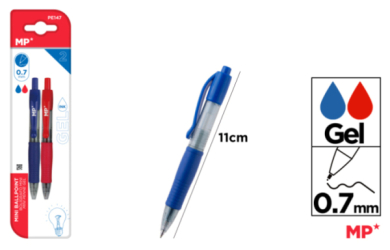 BOLIGRAFO GEL PUNTA 0.7MM 2UDS